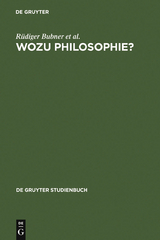Wozu Philosophie? - R&uuml;diger Bubner, Friedrich Kambartel, Hans Lenk, Odo Marquard, Robert Spaemann