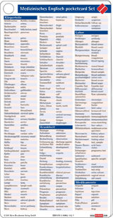 Medizinisches Englisch pocketcard Set - 