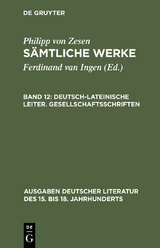 Deutsch-lateinische Leiter. Gesellschaftsschriften - Philipp von Zesen