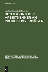 Beteiligung der Arbeitnehmer am Produktivverm&ouml;gen - 