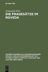 Die Frages&auml;tze im Rgveda - Annemarie Etter