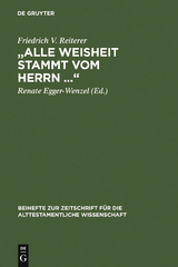 &bdquo;Alle Weisheit stammt vom Herrn &hellip;&ldquo; - Friedrich V. Reiterer