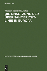 Die Umsetzung der &Uuml;bernahmerichtlinie in Europa - 