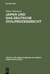 Japan und das deutsche Zivilprozessrecht - Hideo Nakamura