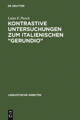 Kontrastive Untersuchungen zum italienischen "gerundio" - Luise F. Pusch