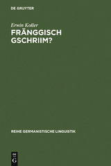 Fr&auml;nggisch gschriim? - Erwin Koller