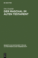 Der Maschal im Alten Testament - Otto Eissfeldt