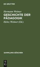 Geschichte der P&auml;dagogik - Hermann Weimer