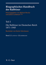 Die Rabbiner im Deutschen Reich 1871-1945 - 
