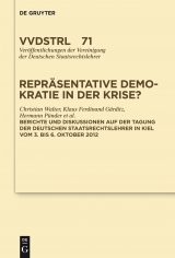 Repr&auml;sentative Demokratie in der Krise? -  Christian Walter,  Klaus Ferdinand G&auml;rditz,  Hermann P&uuml;nder,  Et Al.