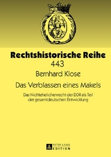 Das Verblassen eines Makels - Bernhard Klose