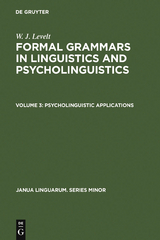 Psycholinguistic Applications - W. J. Levelt