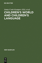 Children's Worlds and Children's Language - 