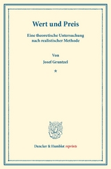 Wert und Preis. - Josef Gruntzel