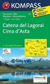 KOMPASS Wanderkarte Catena del Lagorai - Cima d'Asta - 