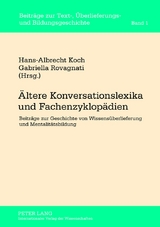 &Auml;ltere Konversationslexika und Fachenzyklop&auml;dien - Hans-Albrecht Koch, Gabriella Rovagnati