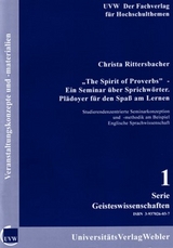 "The Spirit of Proverbs" - Ein Seminar &uuml;ber Sprichw&ouml;rter - Christa Rittersbacher