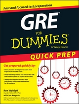 GRE For Dummies Quick Prep - Ron Woldoff, Joseph Kraynak