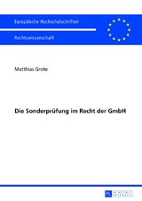 Die Sonderpr&uuml;fung im Recht der GmbH - Matthias Grote