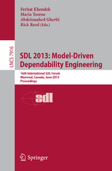 SDL 2013: Model Driven Dependability Engineering - 