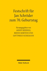 Festschrift f&uuml;r Jan Schr&ouml;der zum 70. Geburtstag - 