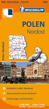 Michelin Karte Polen Nordost. Pologne, Nord-Est - 