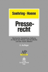 Presserecht - J&ouml;rg Soehring, Verena Hoene