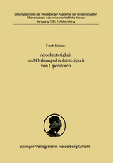 Absolutstetigkeit und Ordnungsabsolutstetigkeit von Operatoren - Frank R&auml;biger