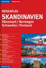 KUNTH Reiseatlas Skandinavien, D&auml;nemark, Norwegen, Schweden, Finnland 1:300 000 - 