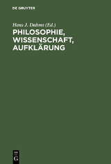 Philosophie, Wissenschaft, Aufkl&auml;rung - 