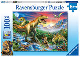 Ravensburger Kinderpuzzle - 10665 Bei den Dinosauriern - Dino-Puzzle f&uuml;r Kinder ab 6 Jahren, mit 100 Teilen im XXL-Format