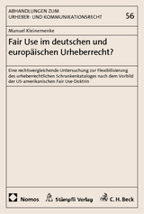 Fair Use im deutschen und europ&auml;ischen Urheberrecht? - Manuel Kleinemenke