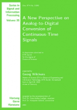 A New Perspective on Analog-to-Digital Conversion of Continuous-Time Signals - Georg Wilckens