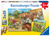 Ravensburger Kinderpuzzle - 09237 Mein Reiterhof - Puzzle f&uuml;r Kinder ab 5 Jahren, mit 3x49 Teilen