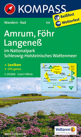 KOMPASS Wanderkarte Amrum - F&ouml;hr - Langene&szlig; - 