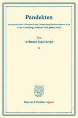 Pandekten. - Ferdinand Regelsberger