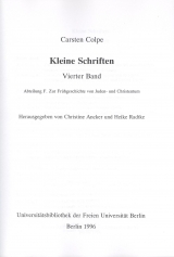 Kleine Schriften / Kleine Schriften - Carsten Colpe