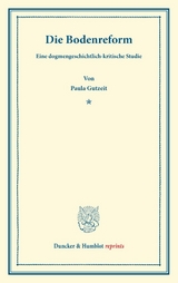 Die Bodenreform. - Paula Gutzeit
