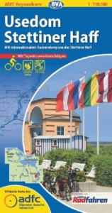 ADFC-Regionalkarte Usedom Stettiner Haff mit Tagestouren-Vorschlägen, 1:100.000, reiß- und wetterfest, GPS-Tracks Download - 