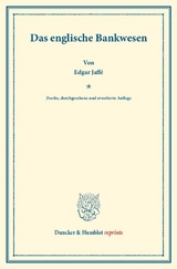 Das englische Bankwesen. - Edgar Jaff&eacute;