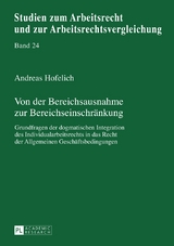 Von der Bereichsausnahme zur Bereichseinschr&auml;nkung - Andreas Hofelich