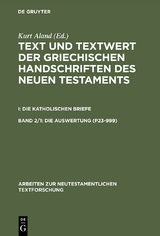 1: Die Auswertung (P23&ndash;999). 2: Die Auswertung (1003&ndash;2805) - 