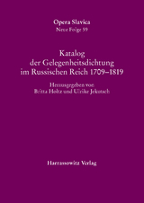 Katalog der Gelegenheitsdichtung im Russischen Reich 1709&ndash;1819 - 