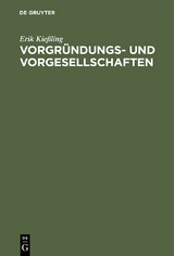 Vorgr&uuml;ndungs- und Vorgesellschaften - Erik Kie&szlig;ling