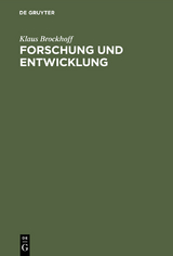 Forschung und Entwicklung - Klaus Brockhoff