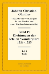 Dichtungen der letzten Wanderjahre 1721-1723 - 