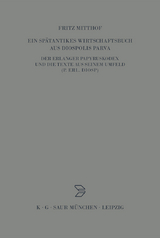 Ein sp&auml;tantikes Wirtschaftsbuch aus Diospolis Parva - Fritz Mitthof