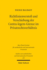 Richtlinienversto&szlig; und Verschiebung der Contra-legem-Grenze im Privatrechtsverh&auml;ltnis - Nicole Baldauf