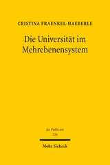 Die Universit&auml;t im Mehrebenensystem - Cristina Fraenkel-Haeberle