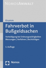 Fahrverbot in Bu&szlig;geldsachen - Carsten Krumm